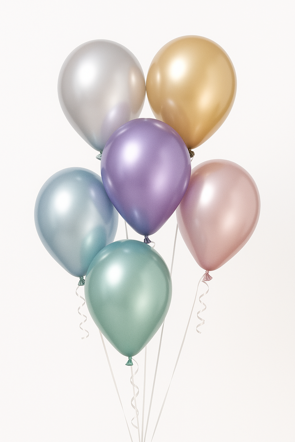 Pearlized Balloon Bouquet – 10 Inch Shimmer Latex Balloons (6pc / 12pc)