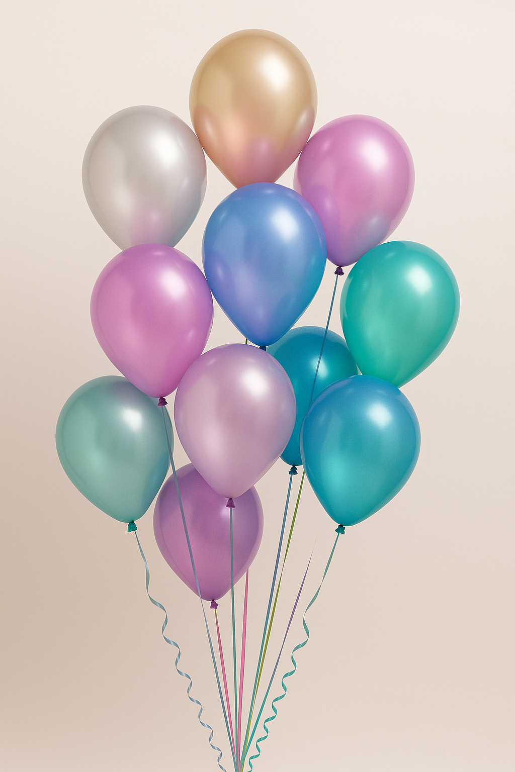 Pearlized Balloon Bouquet – 10 Inch Shimmer Latex Balloons (6pc / 12pc)